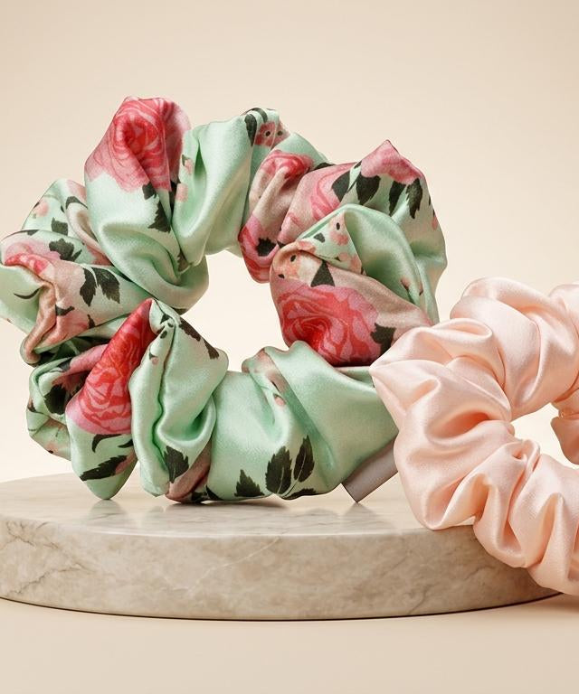 Premium Satin & Floral Hair Scrunchies