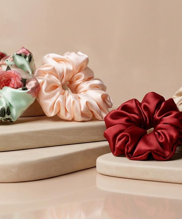 Premium Satin & Floral Hair Scrunchies