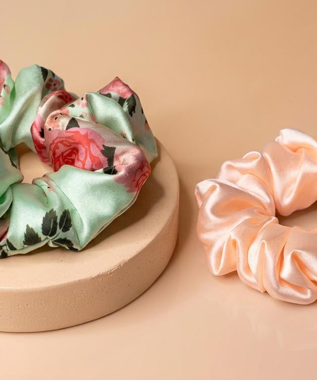 Premium Satin & Floral Hair Scrunchies