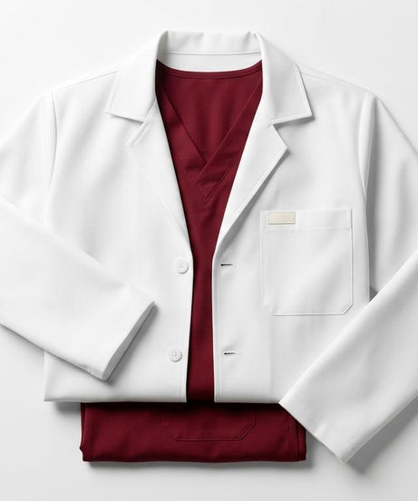 Professional White Lab Coat & Medical Apron