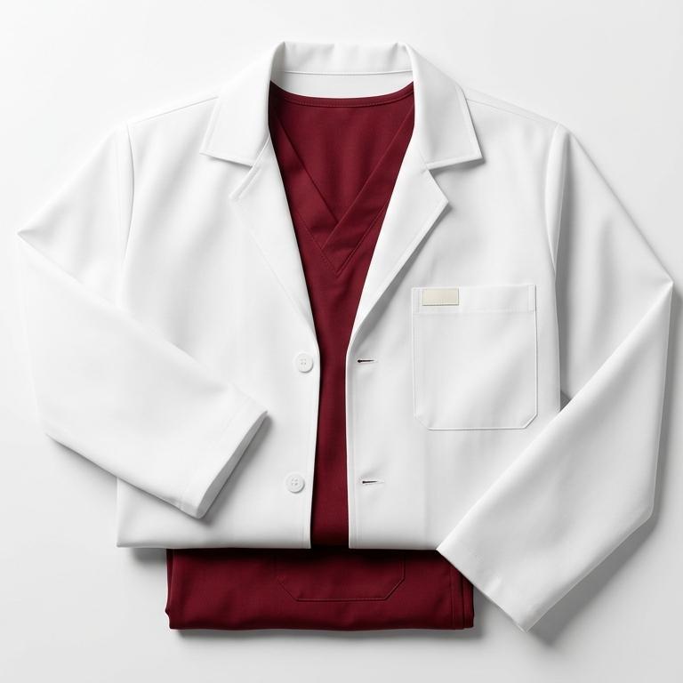 Professional White Lab Coat & Medical Apron