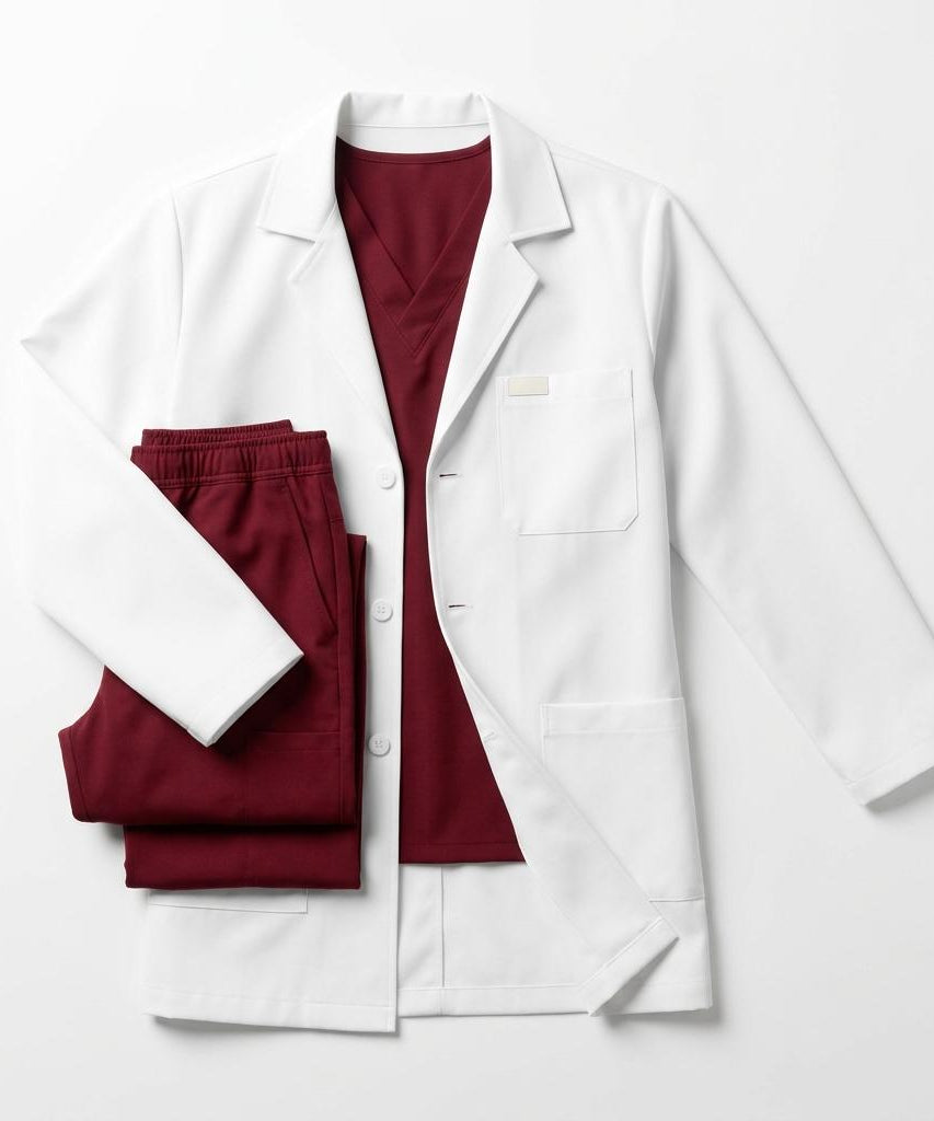 Professional White Lab Coat & Medical Apron