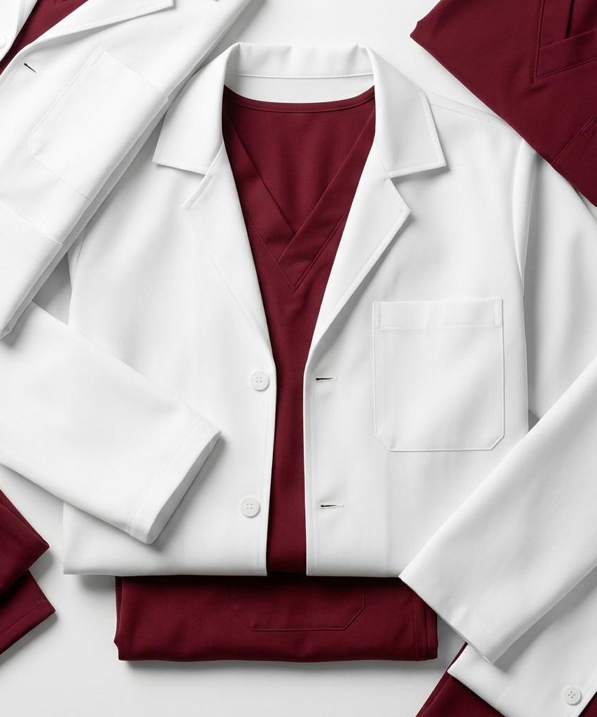 Professional White Lab Coat & Medical Apron