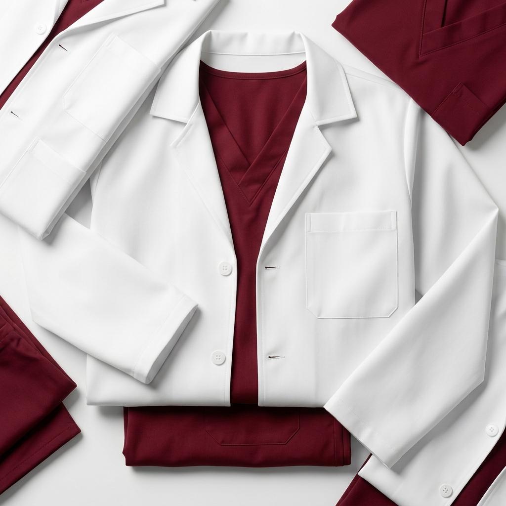 Professional White Lab Coat & Medical Apron